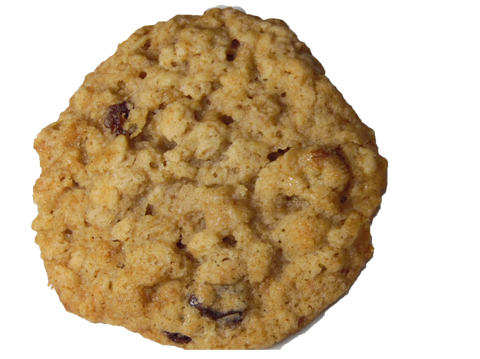 Oatmeal raisin cookie with walnuts and chocolate chips for a decadent twist.